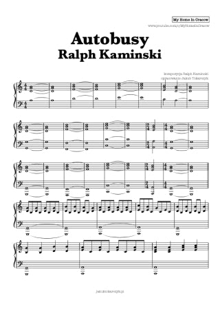 autobusy ralph kaminski nuty piano akordy chords pdf