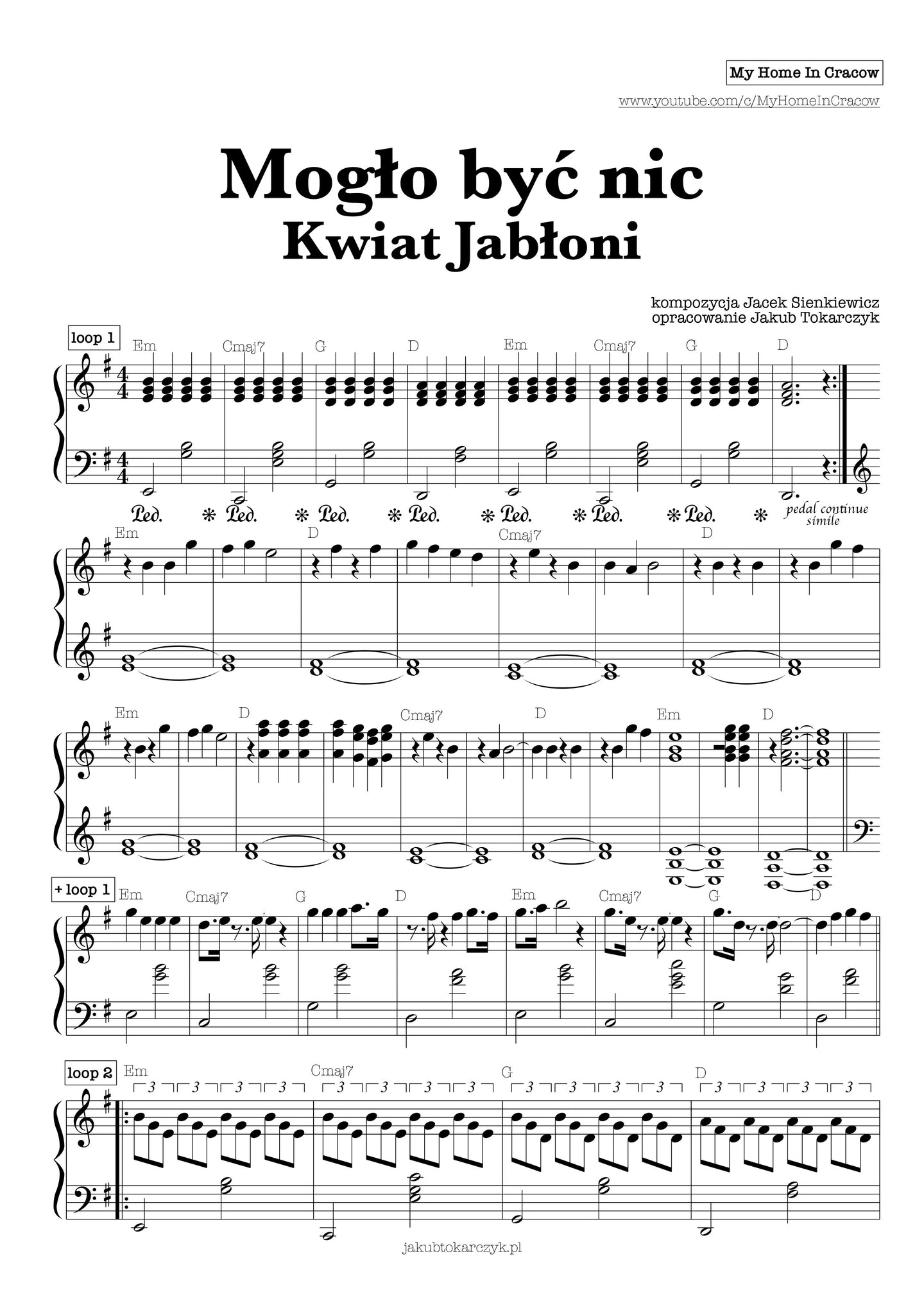 mogło być nic kwiat jabłoni nuty piano pdf jak zagrać akordy chords