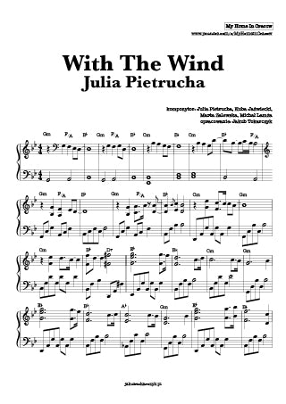 with the wind julia pietrucha nuty piano pdf akordy chords