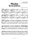 maska kwiat jabloni nuty piano akordy chords cover pianino pdf